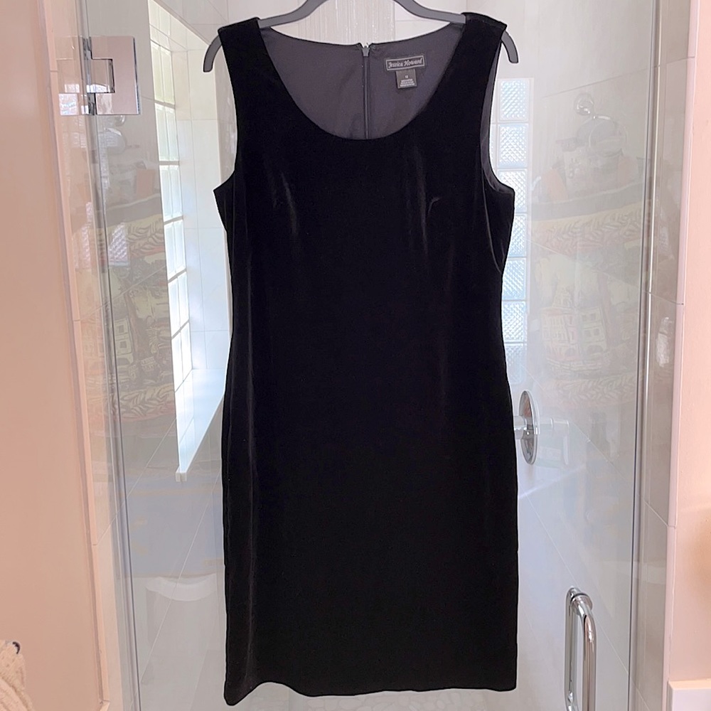 Black Velvet Sleeveless Jessica Howard Dress 12